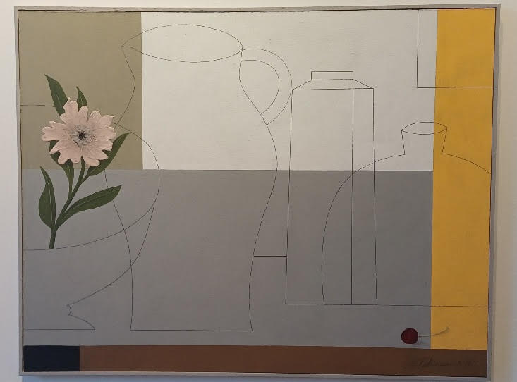 Jugs with Pink Flower and Cherry by Geoffrey Robinson